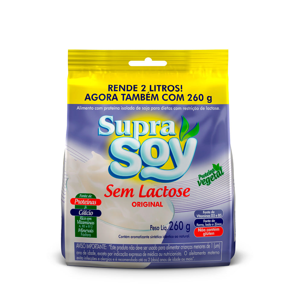 SupraSoy Sem Lactose Original Sachet Alimento em Pó 130g – Armazém