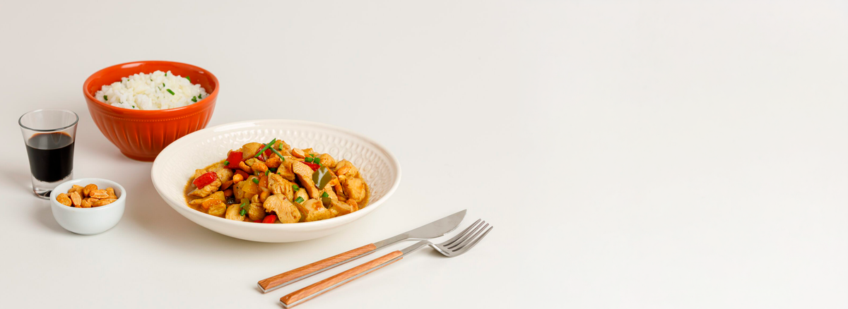 Arroz Sasanishiki com Frango Xadrez