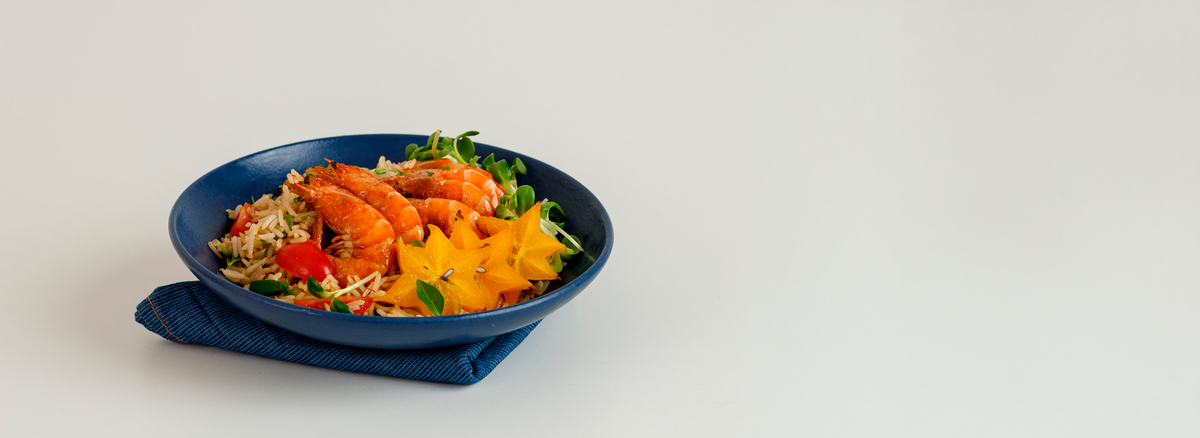 Salada de Arroz com Camarão