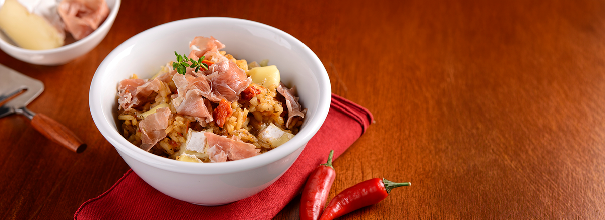 Risoto Napolitano com Parma e Brie 