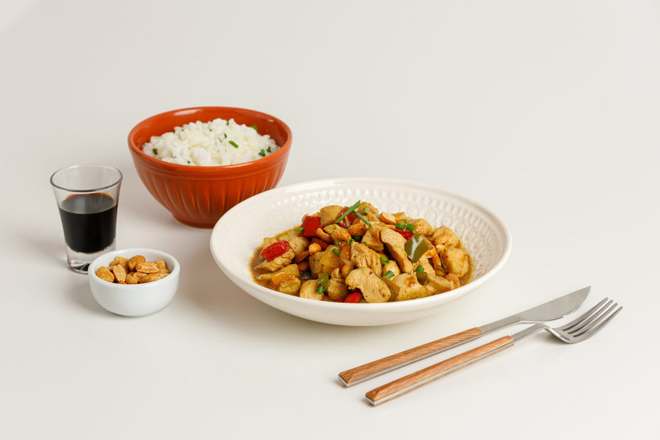 Arroz Sasanishiki com Frango Xadrez