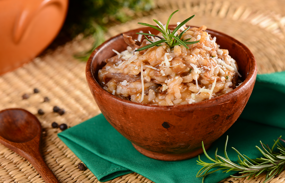 Risoto de Carne de Panela e Parmesão