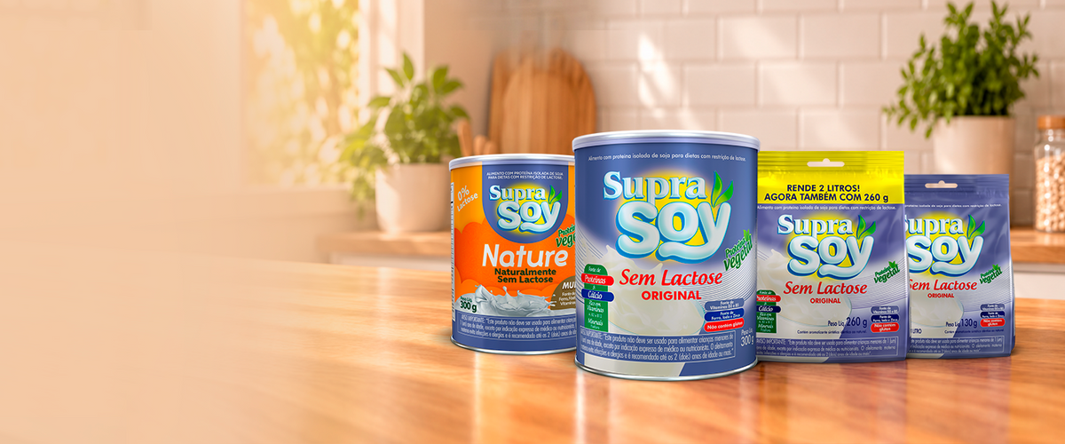 Linha SupraSoy sem lactose